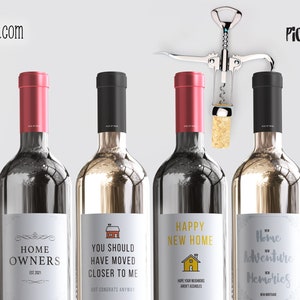 Funny Housewarming Wine Label: New Homeowner Gift