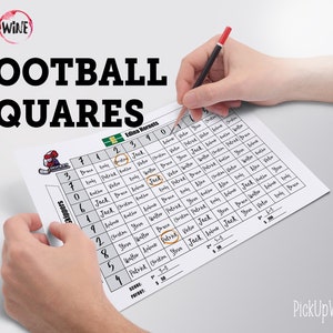 Editable Football Squares • Instant Digital Download • Football Party • Gambling • Super Bowl