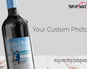 Custom Photo Wine Label • Personalized Wedding, Company Gift
