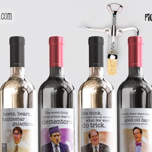 The Office Parody Wine Labels • Dunder Mifflin • That's What She Said • Michael Scott • Dwight Schrute