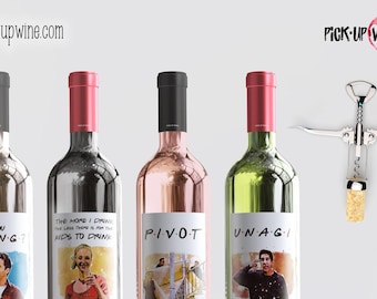 Friends Themed Party Wine Labels | Birthday, Wedding & Bachelorette Decor | Funny Friends Quotes | Central Perk