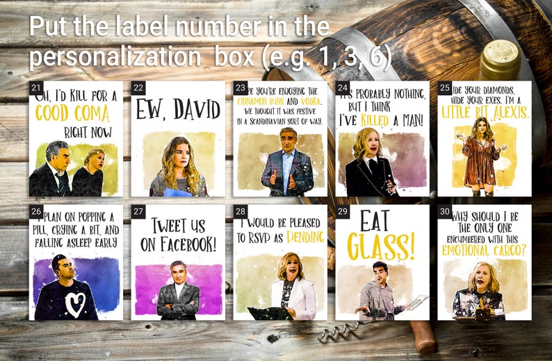 Schitt's Creek Wine Labels Schitt's Creek Party Gift Etsy