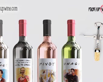 Friends TV Show Party Wine Labels • Watch Party Decor • Birthday Gift • 90s Nostalgia