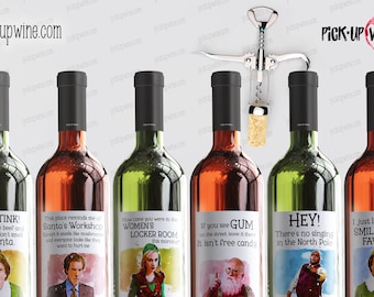 Elf Movie Wine Labels • Funny Christmas Gift • Parody Stickers