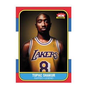 2Pac Jordan Rookie Card Design Style | Hip-Hop Trading Card