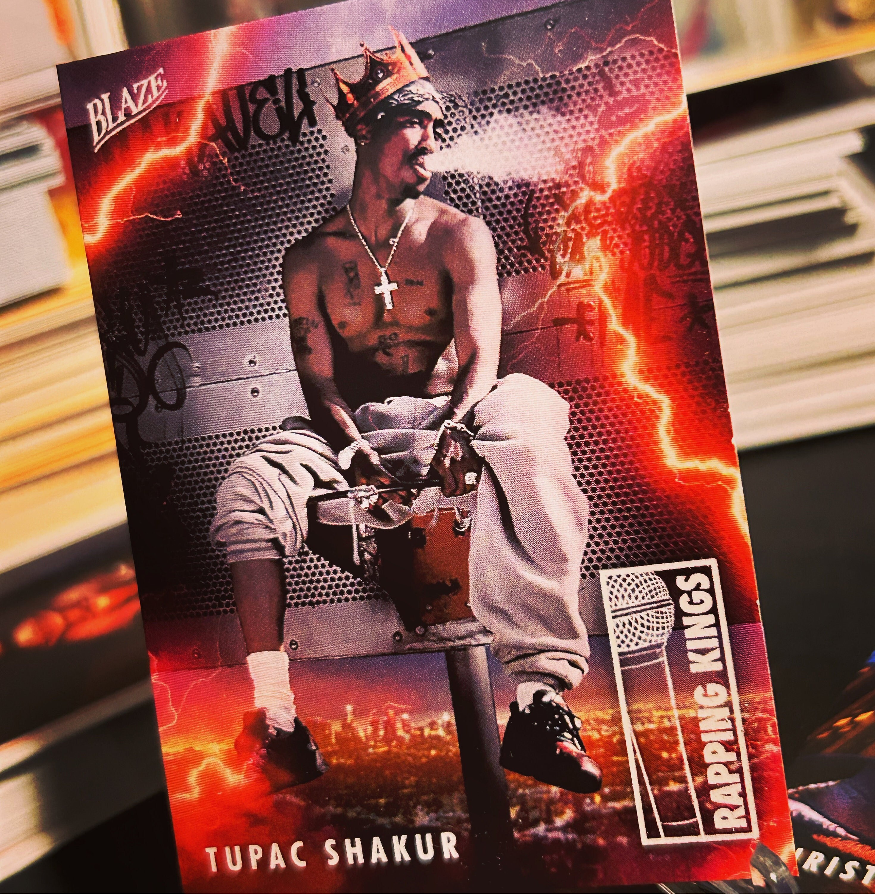 2PAC Tupac Shakur Hip-Hop Trading Card 1986 NBA Fleer Style Kobe Design