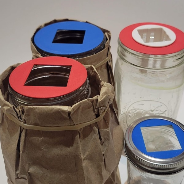 Set of 4 - Gardyn yCube Mason Jar Adapters for Kratky and DWC Gardening