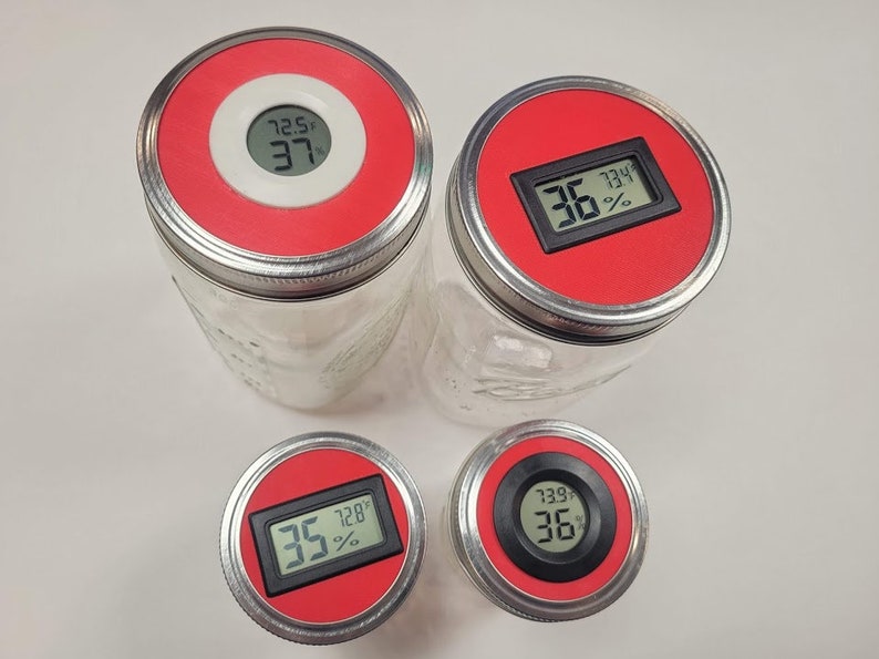 Set of 4 Hygrometer Lids for Wide and Regular Mouth Mason Etsy