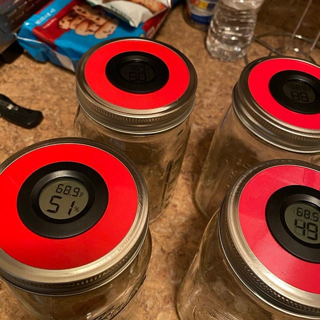 1 Mini Hygrometer Holder for a Wide Mouth Mason Jar. -  in 2023