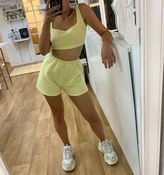 Lemon Yellow Fluffy Fleece Loungewear 