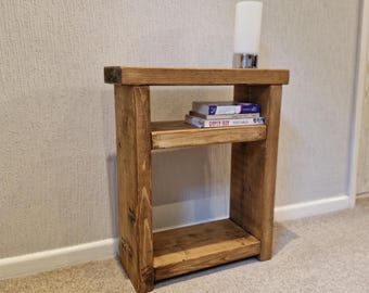 Chunky Farmhouse Solid Wood Bedside Table - Various Sizes & Colours Available