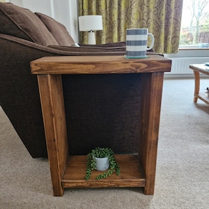 Rustic Farmhouse Style Solid Wood Side Table - Various Sizes & Colours Available