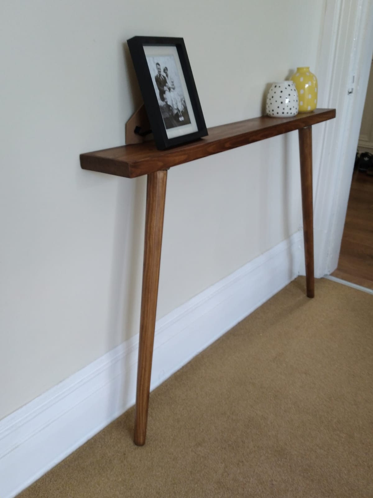 Solid Wood Apex Leg Narrow Console Table Various Sizes & - Etsy UK
