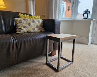 Solid Wood Narrow Side End Sofa Table With Storage Various Sizes & Colours Available - Etsy