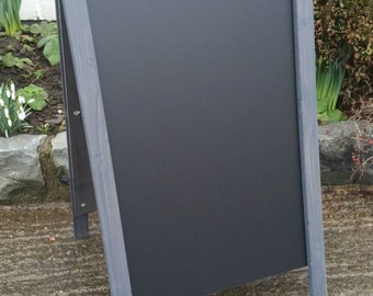 Slate Grey Wooden A Board - Sandwich - Blackboard - 70 x 40cm - Made in UK