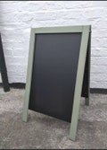 Sage Green Wooden A Board - Sandwich - Blackboard - 70 x 40cm - Made in UK