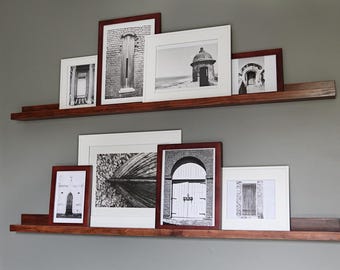 Solid Wood Picture Shelf | Book Shelf | Kitchen Storage | Entryway Décor | Various Sizes & Colours