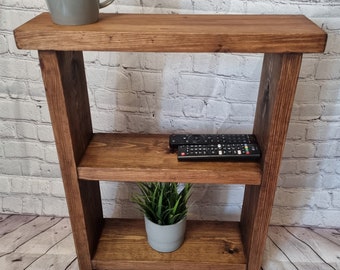 Solid Wood Narrow Side End Sofa Table With Storage Various Sizes & Colours Available - Etsy