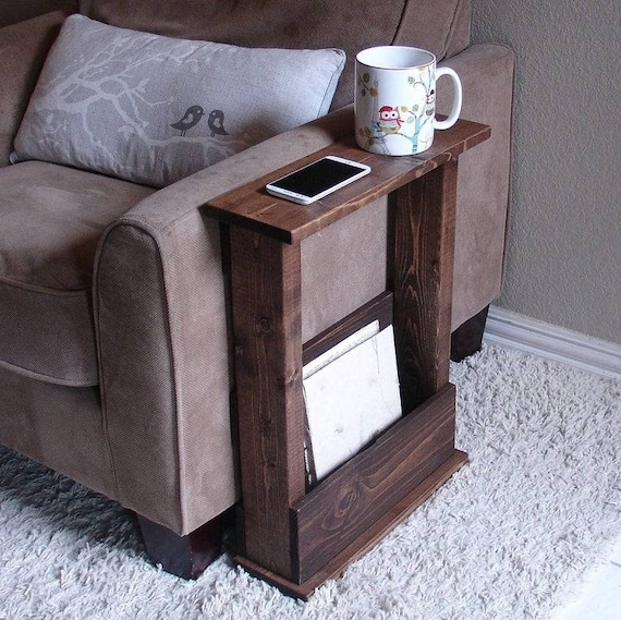 Solid Wood Narrow Side End Sofa Table With Storage  Various - Etsy UK
