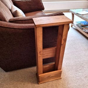 Solid Wood Compact Side Table with Storage - Various Sizes & Colours Available