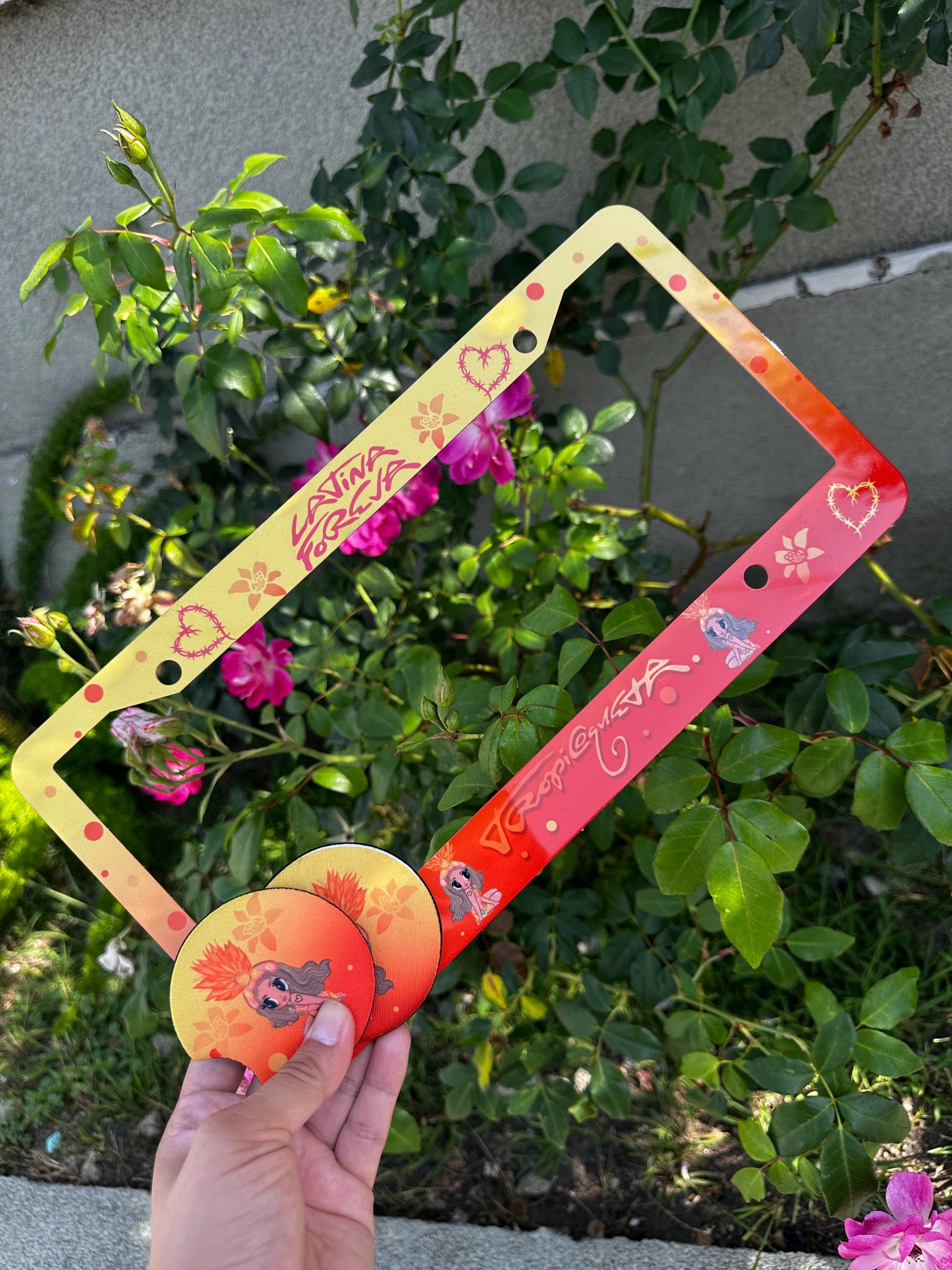 Tropicoqueta Karol G License Plate Frame