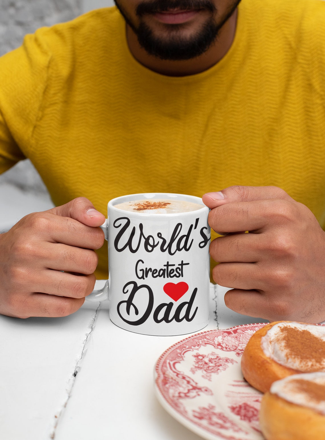 World's Greatest Dad White Coffee Mug Father's Day Etsy