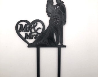 Mr & Mrs CAKE TOPPER | Made from recycled plastic and biodegradable | 3D Printed