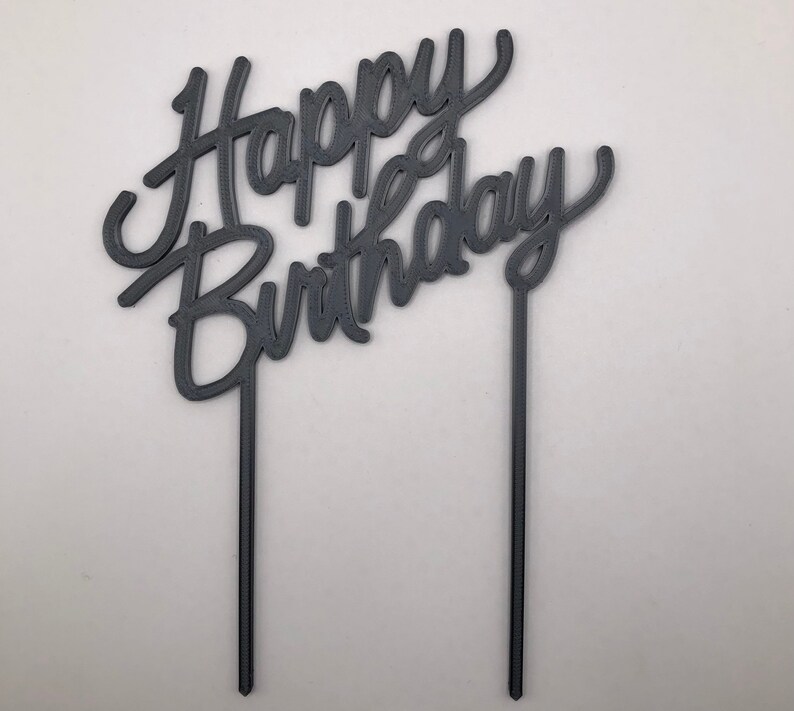 HAPPY BIRTHDAY Cake Topper | Made from recycled plastic & Biodegradable | 3D Printed image 2