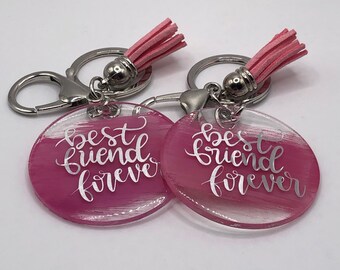 BEST FRIEND FOREVER Keyring | Set of 2 | Handmade