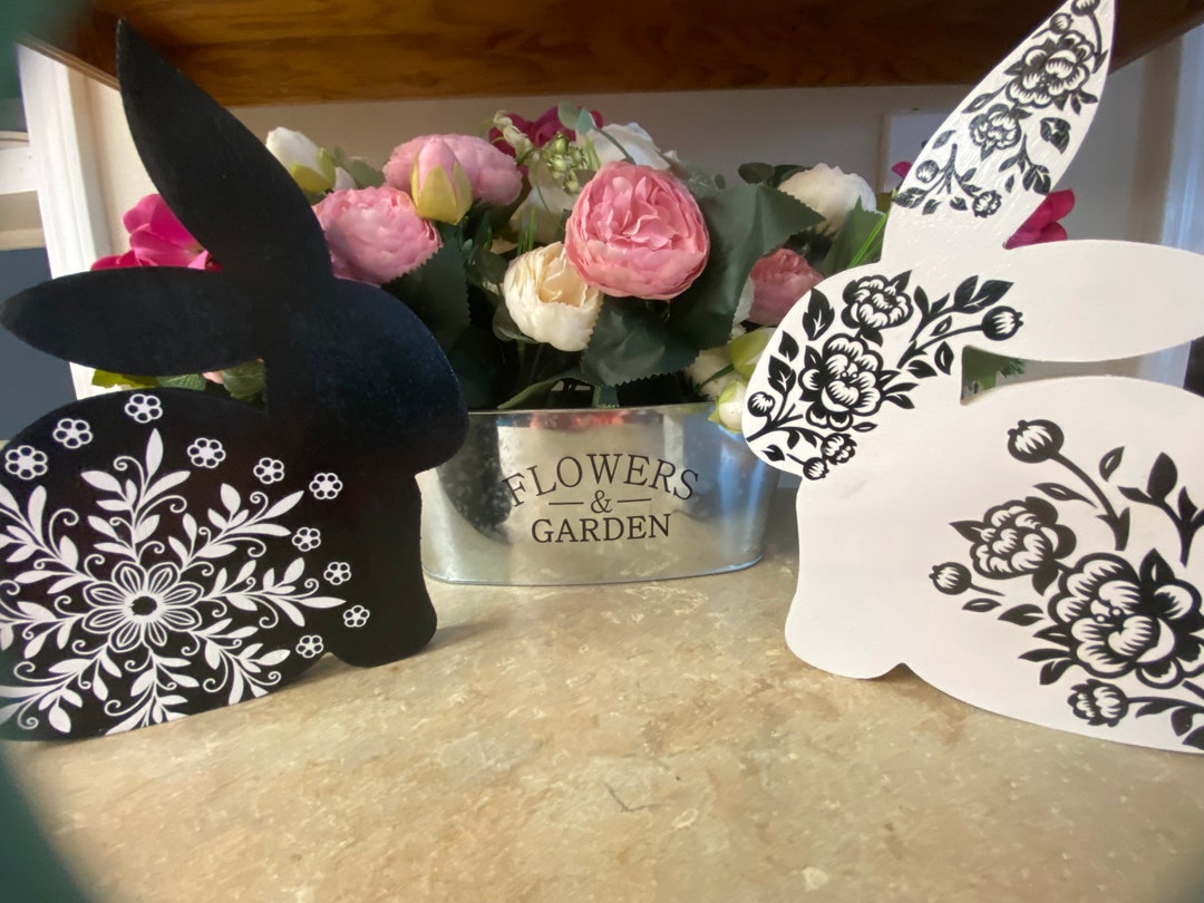 Easter Bunnies, Wood Bunnies, Easter Mantle Decor, Bunny Decor ...