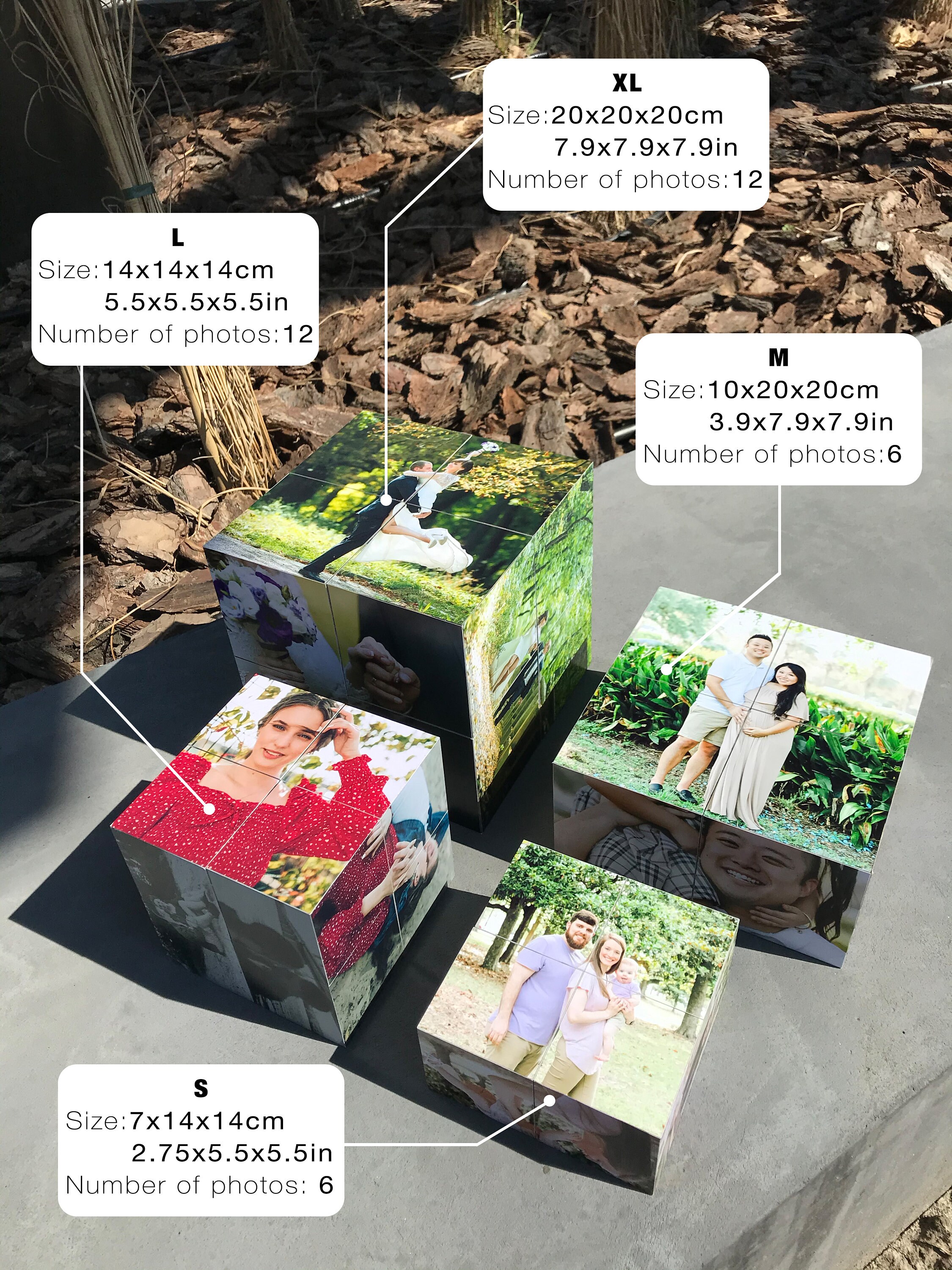 Folding photo cube with your photo Unusual photo frame/album Etsy