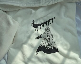 Mina.to Brand Embroidered Sweatshirt, Na.ruto Embroidered Shirt, Anime Embroidered Sweatshirt, Vintage Embroidered Sweatshirt
