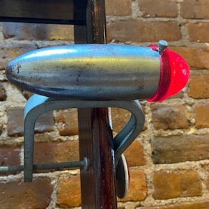 Vintage CLAMP ON BOAT Flashlight  - Works! - Art Deco Boat Signal Light - D Battery Included ----- man cave, woman cave, nautical
