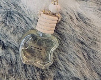 APPLE bottle boho-chic hanging diffuser. Hanging oil diffuser. Essential oil car accessories. Aromatherapy fragrance oil car diffuser