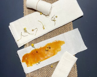 Reusable Muslin Wax Strips: 100% Cotton, Unbleached (35 pcs)