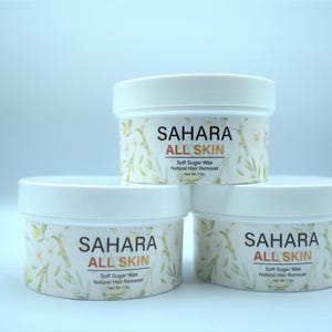 Natural Sugar Wax Hair Removal Kit: Vegan, No Heat, Tools Included