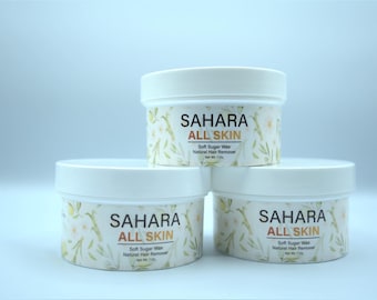 Natural Sugar Wax Hair Removal Kit: Vegan, No Heat, Tools Included