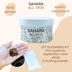 Firm Sugar Wax  100% Natural hair removal: Face, body, Bikini, Brazilian, underarms, 8Oz.| 15Oz.  Vegan| No strips needed, Tools Included