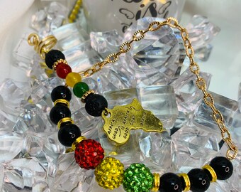 Set Dread Jewelry Semi Precious Stones Gold River RastaBeers Set Beads for Dreadlocks Gold River