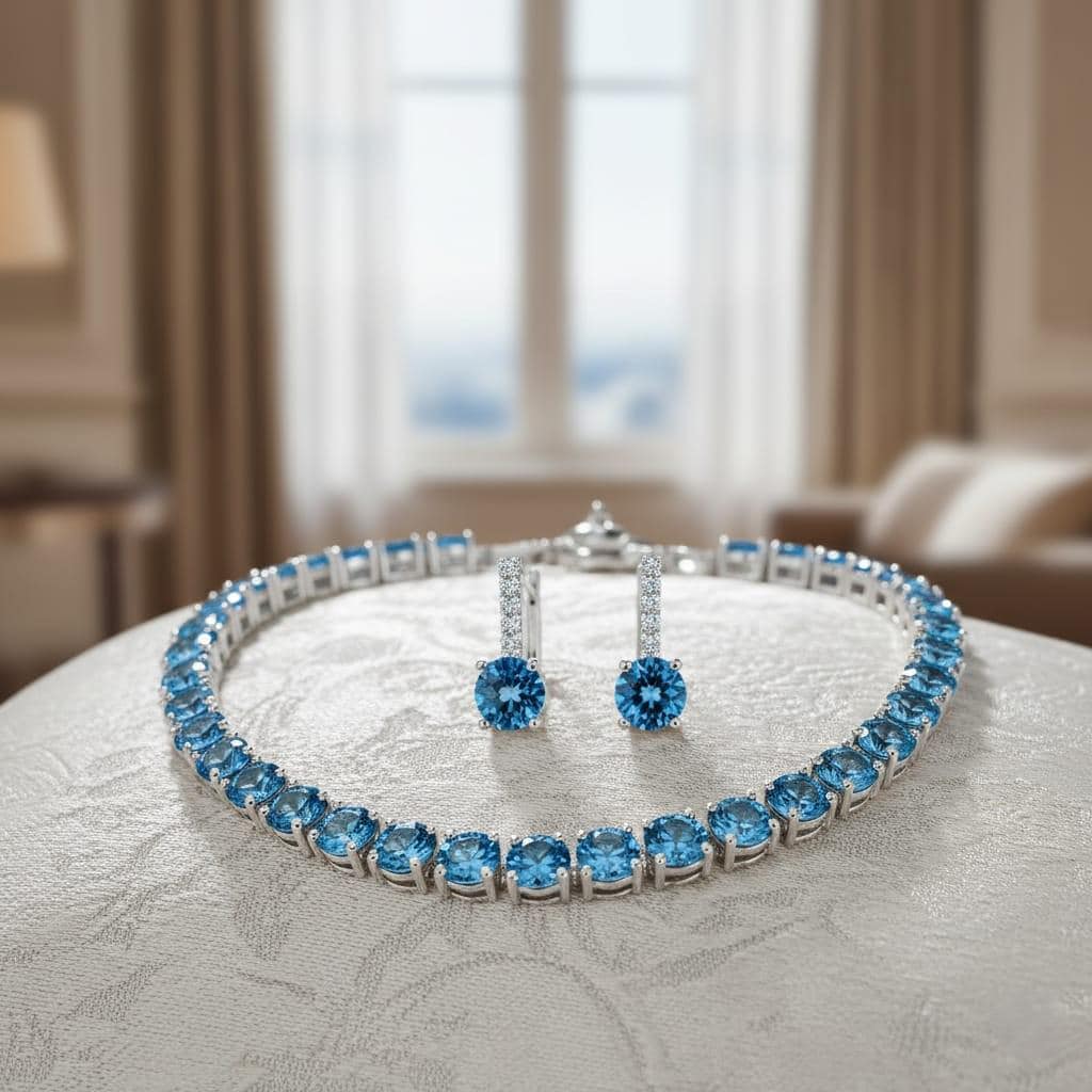 Topaz tennis necklace - Etsy 日本