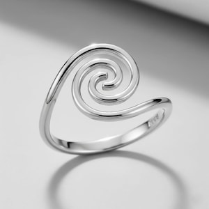 925 Sterling Silver Spiral Ring - Handmade Minimalist Jewelry - Swirl Ring for Women - Easter & Mother’s Day Jewelry - Unique Gifts for Her