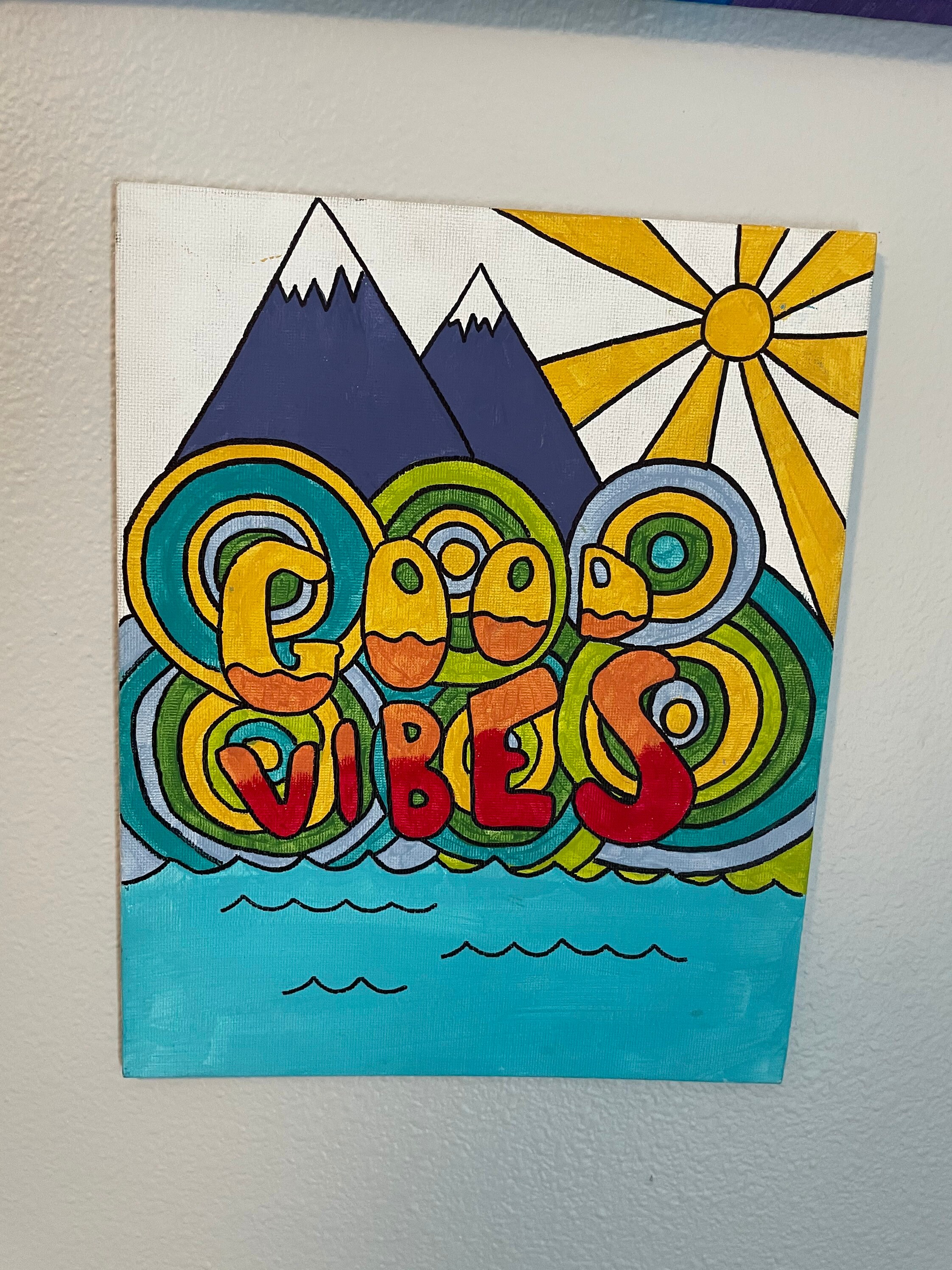 Good Vibes Painting Etsy