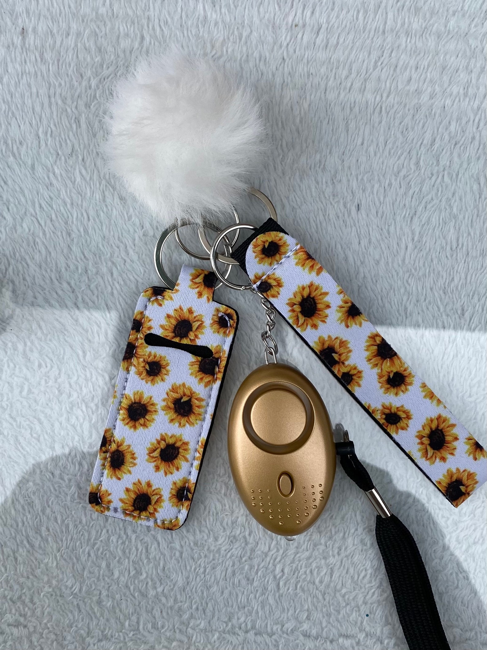 Safety keychain set Keychain Set Pom Pom Keychain Lipgloss Etsy