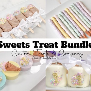 Pastel Sweets Treat Bundle -Two Sweet , Sweet One  Cakesicles , Oreos, marshmallow pops , Chocolate Covered Pretzels - 48 pieces