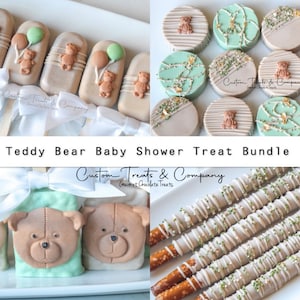 Teddy Bear Baby Shower Treat Bundle - We can bearly wait - 48 pieces