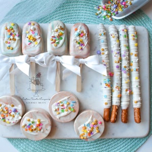 Birthday Treat Box - Cakesicles ,Oreos , pretzels