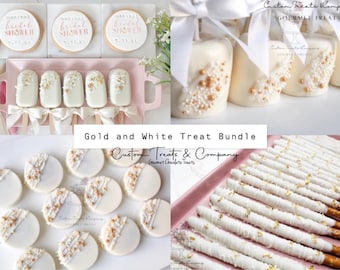 Gold and White Chocolate Dessert Treat Bundle - 24 pieces