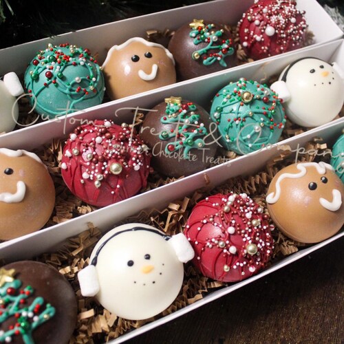 ARRIVES BEFORE CHRISTMAS --Hot Chocolate Bomb Sleeve (5) , Holiday Hot Chocolate, Christmas Gift Idea, Stocking Stuffer, Secret Santa Gift
