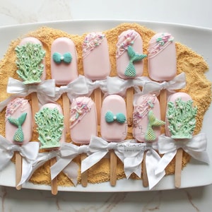 Pink Mermaid Cakesicles - Mermaid Cakepops