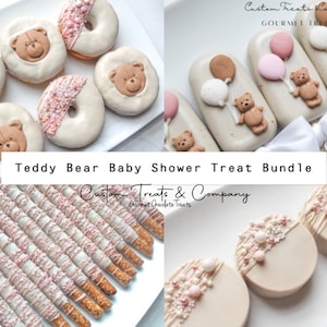 Pink We Can Bearly Wait Baby Shower Treat Bundle - 24 pieces